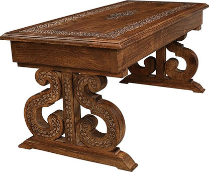 Lightnpro Handcrafted Mango Wood Rectangular Coffee Table - Image 5