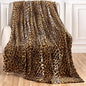 Edenleaf Leopard Print Blanket Fleece Throw by Edenleaf