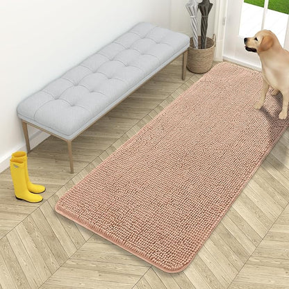 OLANLY Dog Door Mat for Muddy Paws 54x24, Super Absorbent Chenille Mud Mat | by OLANLY