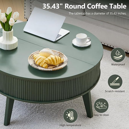 Round Lift Top Coffee Table - Image 8