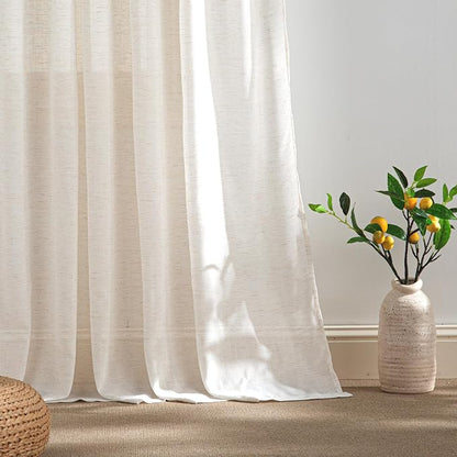 RYB HOME Linen Semi Sheer Curtains - Image 4