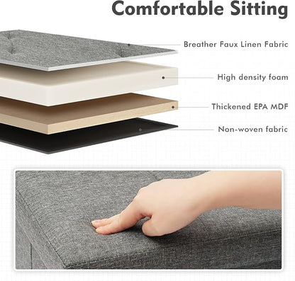 B FSOBEIIALEO Storage Ottoman - Image 5