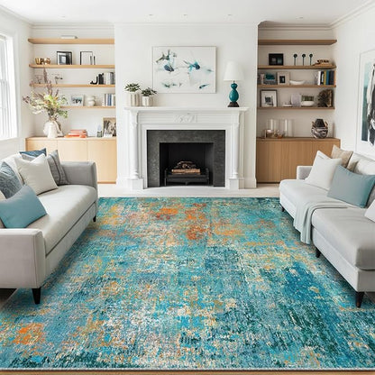RELEANY Washable 5'x8' Abstract Area Rug - Image 3