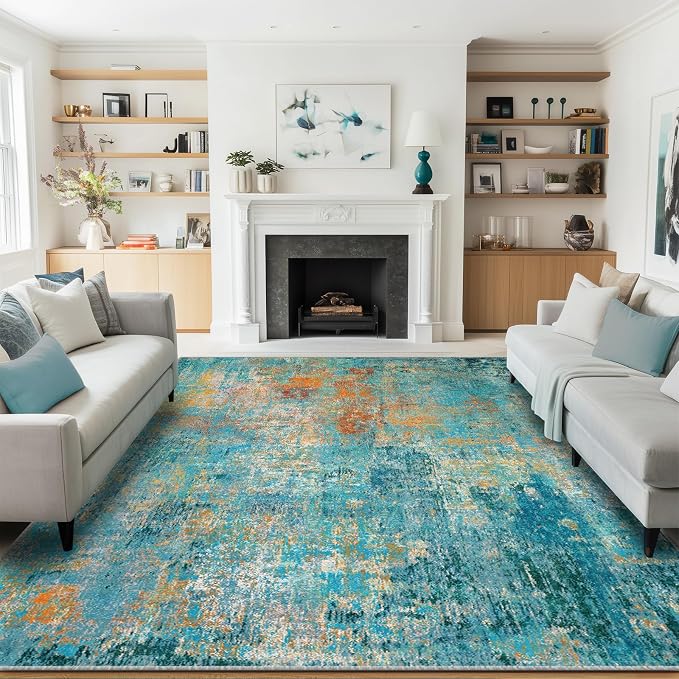 RELEANY Washable 5'x7' Abstract Area Rug - Image 2