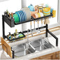 YKLSLH Over The Sink Dish Drying Rack 2 Tiers, Expandable Large Capacity Sink by YKLSLH