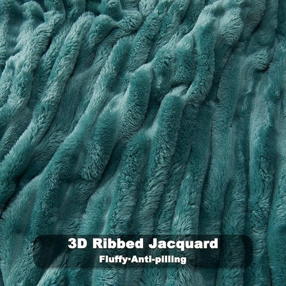 NEWCOSPLAY Fleece Ribbed Cozy Twin Blanket - Image 5