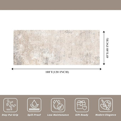 4x10 ft Extra Wide Hallway Rug – Non-Slip Washable Large Carpet Runner - Image 2