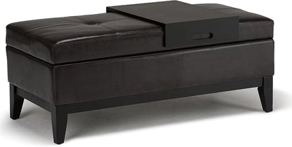 SIMPLIHOME Oregon Storage Ottoman Bench by SimpliHome
