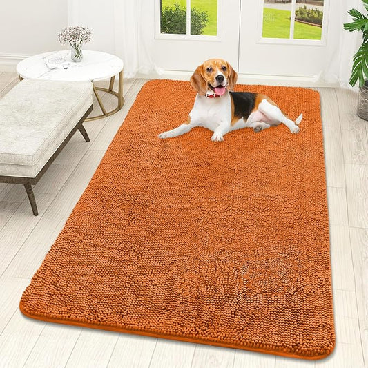 OLANLY Dog Door Mat for Muddy Paws 59x32, Super Absorbent Chenille Mud Mat | by OLANLY
