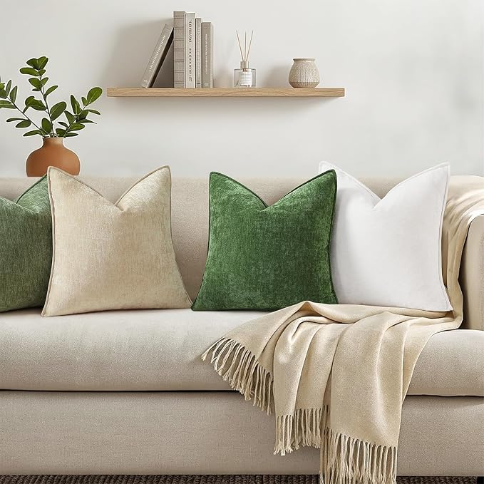 decorUhome Summer Couch Euro Sham Throw Pillow Covers 24x24 Set of 2, - Image 3
