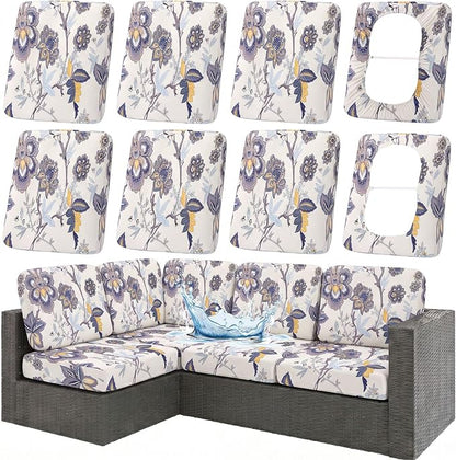Waterproof Outdoor Cushion Covers, Stretch Patio Slipcovers | UV Resistant by hyha