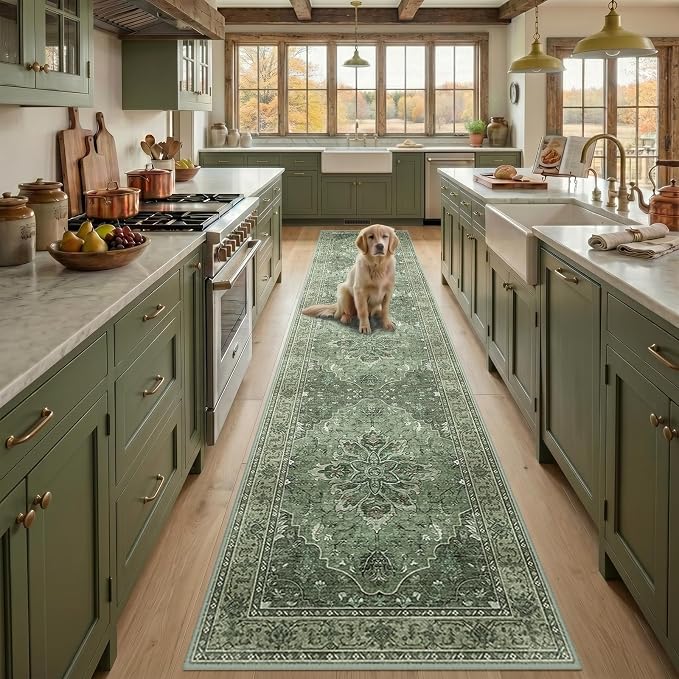 RELEANY Washable Area Rug, Runner 2'x10', Water Repellent, Pet Friendly by RELEANY