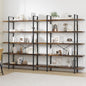 OtterOasis Bookshelf Set of 2, Heavy Duty 5-Tier Industrial Bookcase, 120lbs by OtterOasis