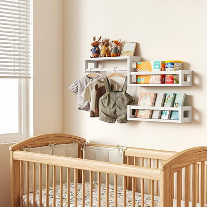 TidyCorner Upgraded Thick Floating Shelves, Solid Wood Bookshelf - Image 8