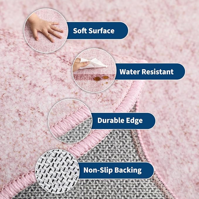 GarveeHome Scalloped Washable Area Rugs 8x10 Rugs - Image 4
