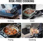 ThermoPro 932°F Heat Resistant BBQ Gloves, 17" Waterproof Oven & Grill Gloves, Oil & Slip-Resistant Neoprene Grill Mitts for BBQ, Fire Pit, Rotisserie, Smoker Accessories Gifts for Men and Women