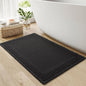 RESARE Waffle Bath Mat for Bathroom, Non Slip Bathroom Rugs 17"x24" Black | by Resare