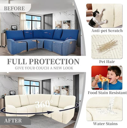 100% Waterproof Sectional Recliner Couch Covers - Image 6