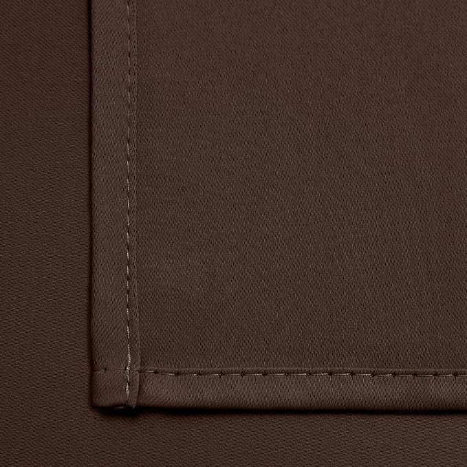 Yakamok Room Darkening Curtains 52x72 inch Long Chocolate Brown-Living Room | 2 - Image 6