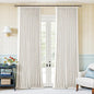 Ivory Beige White Pleated 100% Blackout Linen Curtains 90 Inches Long | Memory by Twodrapes