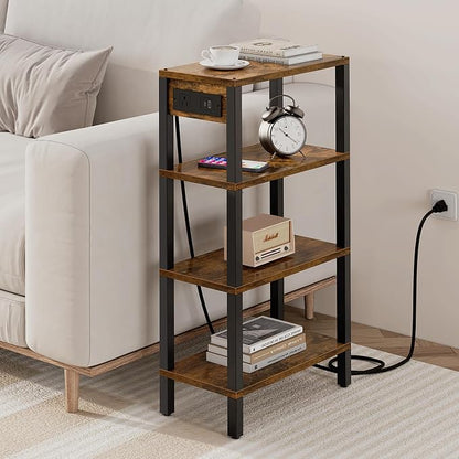 TUTOTAK Narrow Side Table with Charging Station, Small End Table with USB Ports - Image 9