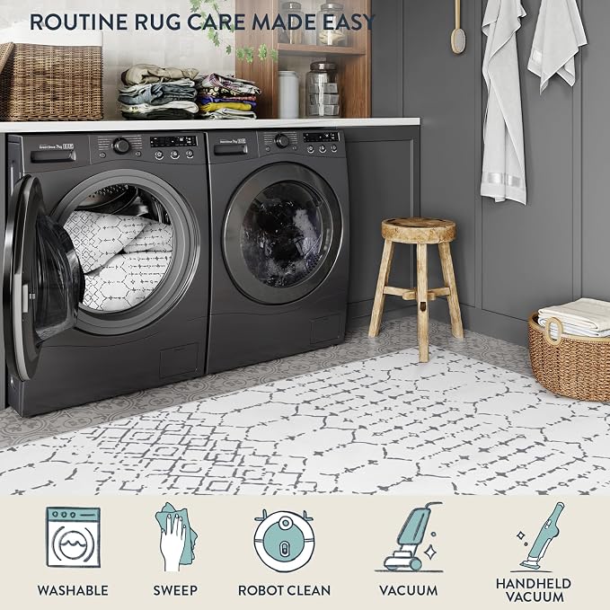 Lahome Moroccan 9x12 Washable Area Rug - Image 5