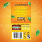 Twinings Decaffeinated Lady Grey Black Tea Individually Wrapped Bags, 20 Count (Pack of 1), Orange Peel & Lemon Peel, Enjoy Hot or Iced, 20 Teabags