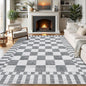 GarveeHome Grey Checkered Rug 6x9 Area Rugs Living Room Checkerboard Rug | by GarveeHome