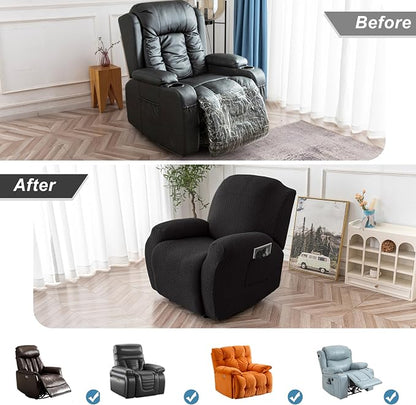 Genina Recliner Chair Cover, Stretch Reclining Chair Covers, Recliner Sofa - Image 4