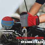 HANDLANDY Work Gloves for Men & Women, Utility Mechanic Working Gloves Touch Screen, Flexible Yard Work Gloves