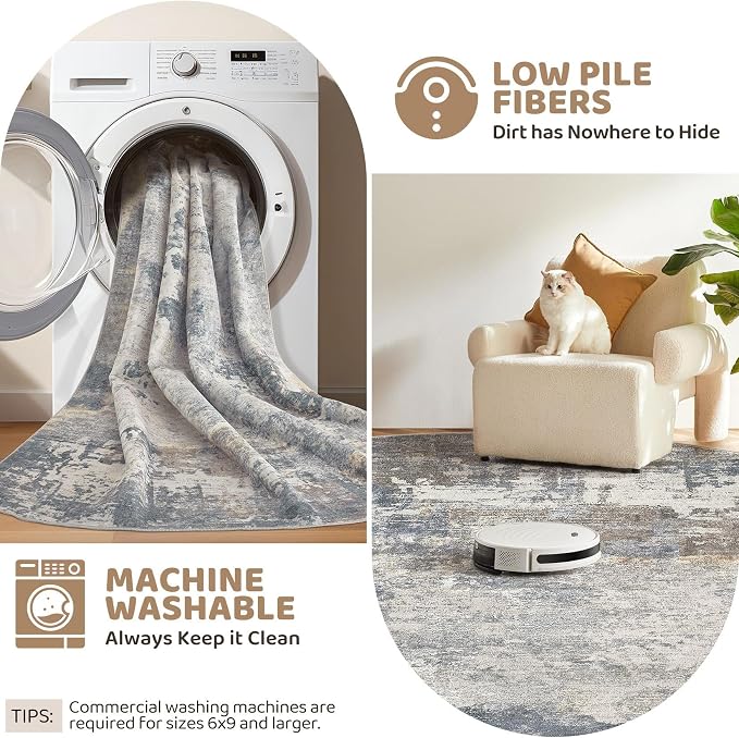 UERMEI 8x10 Area Rug Living Room Rugs - Image 7