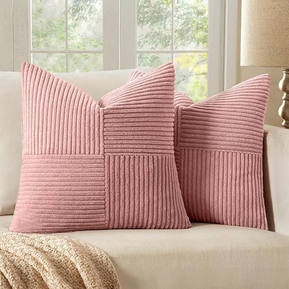 MIULEE Blush Pink Decorative Throw Pillow Covers by MIULEE