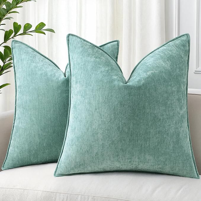 decorUhome Summer Couch Euro Sham Throw Pillow Covers 24x24 Set of 2, by decorUhome