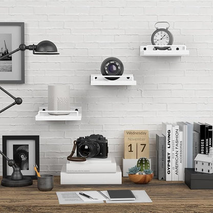 RYOFOBETTO Small Floating Shelf, 6 X 6 Inches Farmhouse Wall Shelves - Image 4