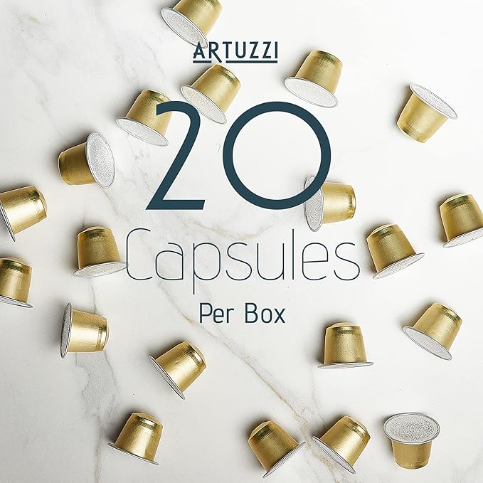 Artuzzi 120ct Espresso Pods For Nespresso Compatible Capsules Original Machines | Italian Coffee Variety - Ristretto Lungo Espresso Caramel Vanilla Chocolate | Aluminum & Recyclable