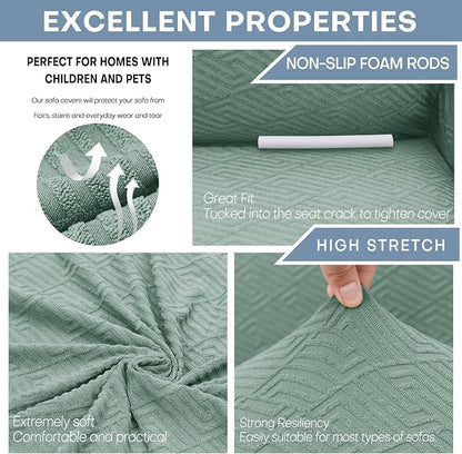 ZNSAYOTX 1 Piece Jacquard Couch Covers - Image 4