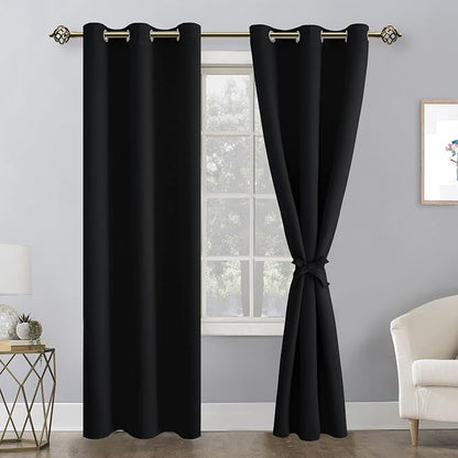 Blackout Curtains for Bedroom, 42 x 84 Inches Long, 2 Panels | Thermal - Image 8