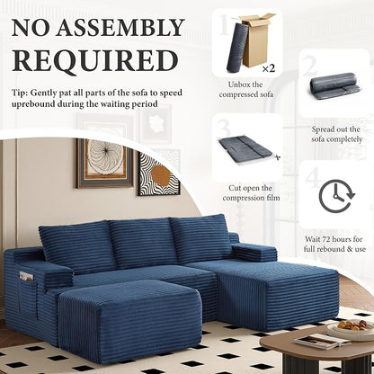 96" Sectional Couches for Living Room Cloud Couch Sofa - Image 6