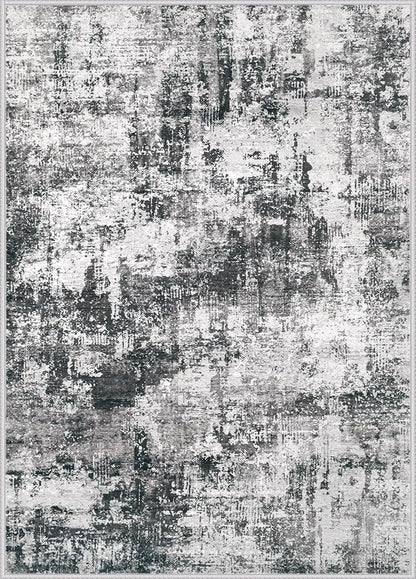 9x12 Area Rugs Washable Rug: Abstract Neutral Rugs Modern Non Slip Area Rug - Image 8
