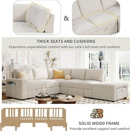 Merax L-Shaped Modular Sofa - Image 4
