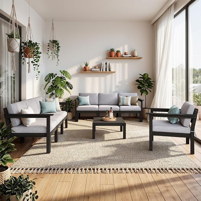 Stoog 11-Piece U-Shaped Patio Sectional Sofa Set, All-Weather Modular & - Image 9