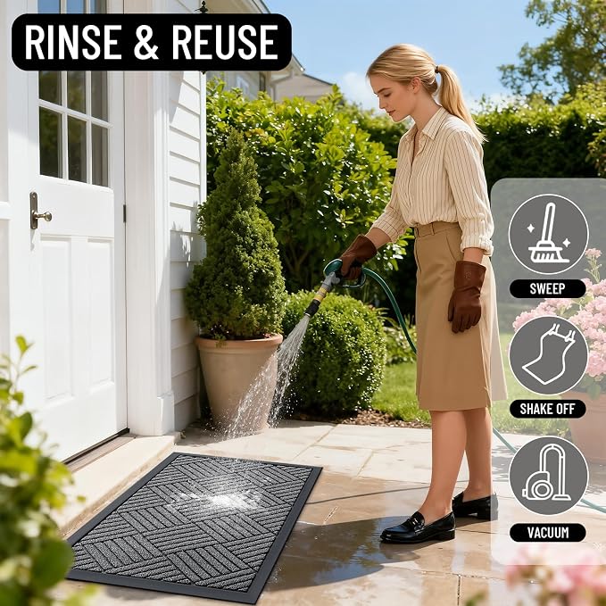 OLANLY Front Door Mat Outside Entrance 71x23, Waterproof Heavy-Duty Doormat | - Image 8
