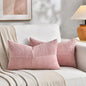 Fancy Homi 2 Packs Blush Pink Lumbar Decorative Throw Pillow Covers 16x26 Inch by Fancy+Homi