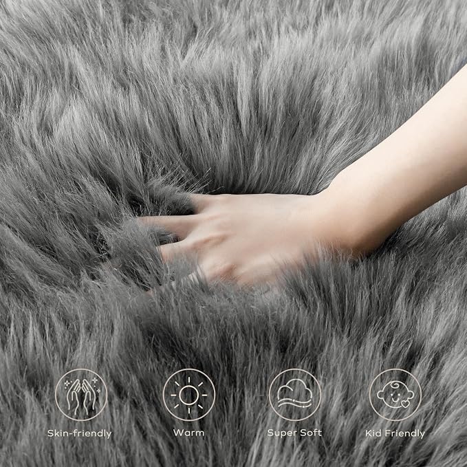 Ashler Faux Fur Rug - Image 5
