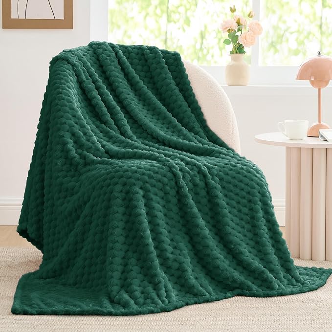 BEDELITE Dark Green Throw Blanket by BEDELITE