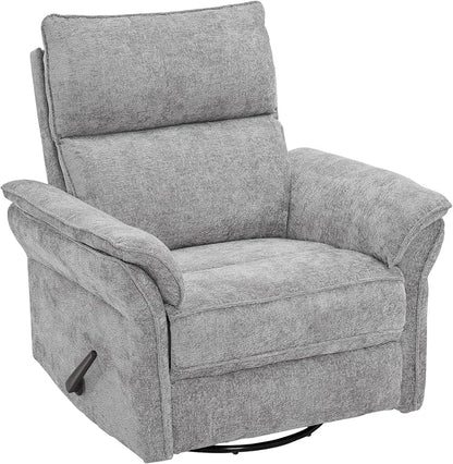 Rocking Chair Nursery with Adjustable Headrest, Manual Swivel Rocker Recliner - Image 9