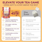 Katy's Blood Orange Loose Leaf Tea | Fruity & Citrusy Herbal Tea | Orange Peel & Hibiscus | Caffeine-Free & Hydrating Fruit Tea | 30+ Cups | Hot or Iced | Antioxidant-Rich | Woman-Owned | 3oz Pouch