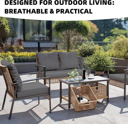 14Pcs Outdoor Cushion Covers, Elastic Patio Cushion Covers | Washable, - Image 4