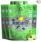 Lt. Blender's Margarita in a Bag - Margarita Mix - Each Bag Makes 1/2 Gallon of Frozen Margaritas – Non-GMO Cocktail Mix - No Blender Needed – Add Liquor, Wine or as a Mocktail (Pack of 4)