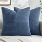 MIULEE Dusty Blue Decorative Euro Sham Pillow Covers 24x24 Inch 2 Pack | by MIULEE